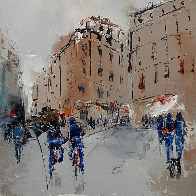 Painting Un après-midi by Raffin Christian | Painting Figurative Oil Life style, Urban