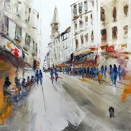 Painting Centre Ville by Raffin Christian | Painting Figurative Oil Urban
