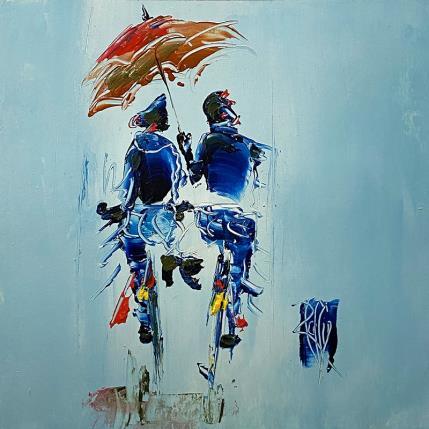 Painting Petite pluie by Raffin Christian | Painting Figurative Oil Life style, Pop icons
