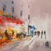 Painting Café à deux by Raffin Christian | Painting Figurative Urban Oil