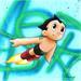 Painting Astro Boy by Chauvijo | Painting Pop-art Portrait Pop icons Graffiti Acrylic Resin