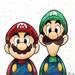 Painting Mario & Luigi by Chauvijo | Painting Pop-art Portrait Pop icons Graffiti Acrylic Resin