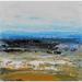 Gemälde Azur von Rocco Sophie | Gemälde Art brut Marine Pappe Acryl Collage Sand