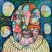 Gemälde Man von Casado Dan  | Gemälde Art brut Porträt Acryl