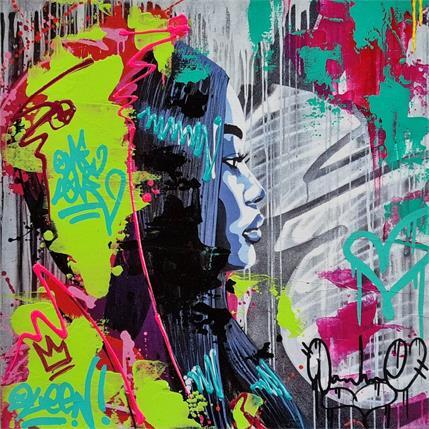 Peinture F2.1 par Dashone | Tableau Street Art Graffiti Portraits