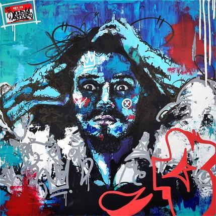 Painting Le désespéré’ où sont mes sprays ? by Dashone | Painting Street art Graffiti Pop icons, Portrait