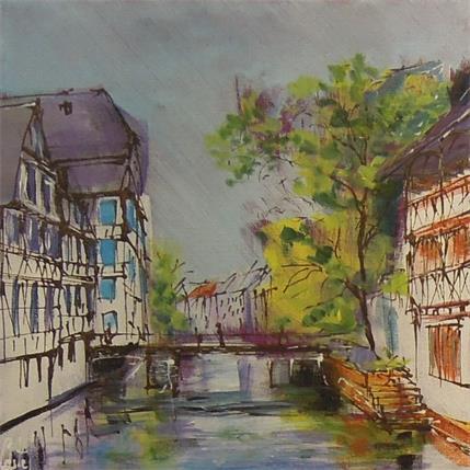 Peinture Strasbourg, Petite France n°151 par Castel Michel | Tableau Figuratif Acrylique