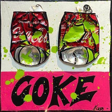 Gemälde COKE von Costa Sophie | Gemälde Pop-Art Mischtechnik