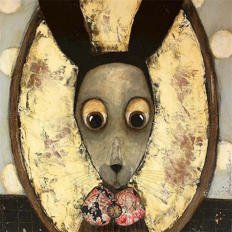 Gemälde Le lapin costume von Penaud Raphaëlle | Gemälde Acryl