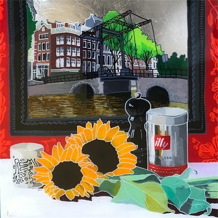 Painting Le pont à Amsterdam by Auriol Philippe | Painting Pop art Mixed still-life, Urban