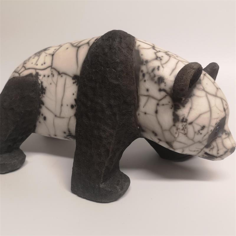 Sculpture Le Panda by Roche Clarisse | Sculpture Raw art Animals