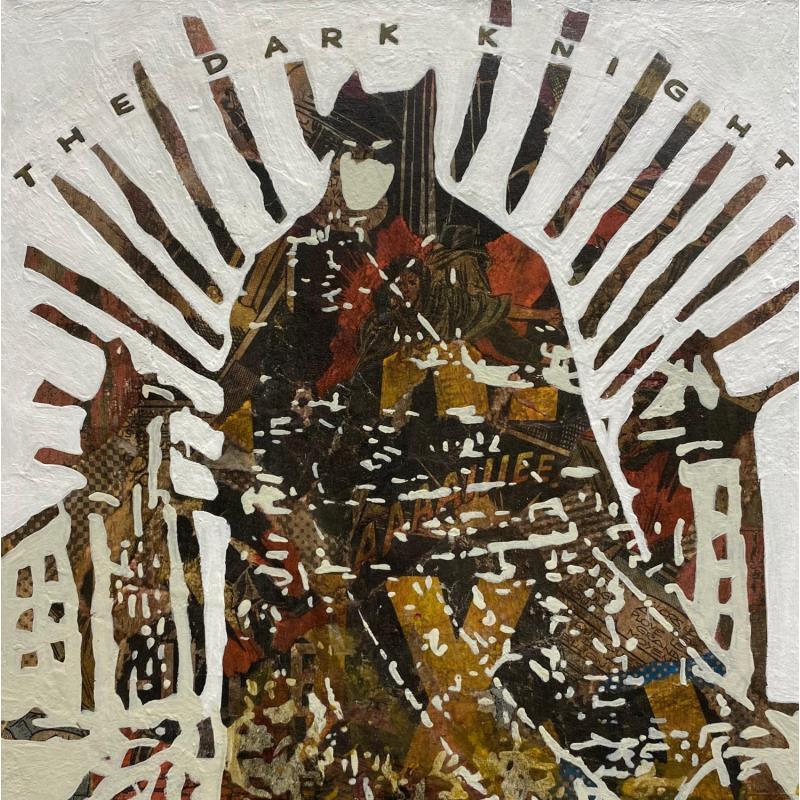 Peinture THE DARK KNIGHT par Okuuchi Kano  | Tableau Pop-art Icones Pop Carton Acrylique