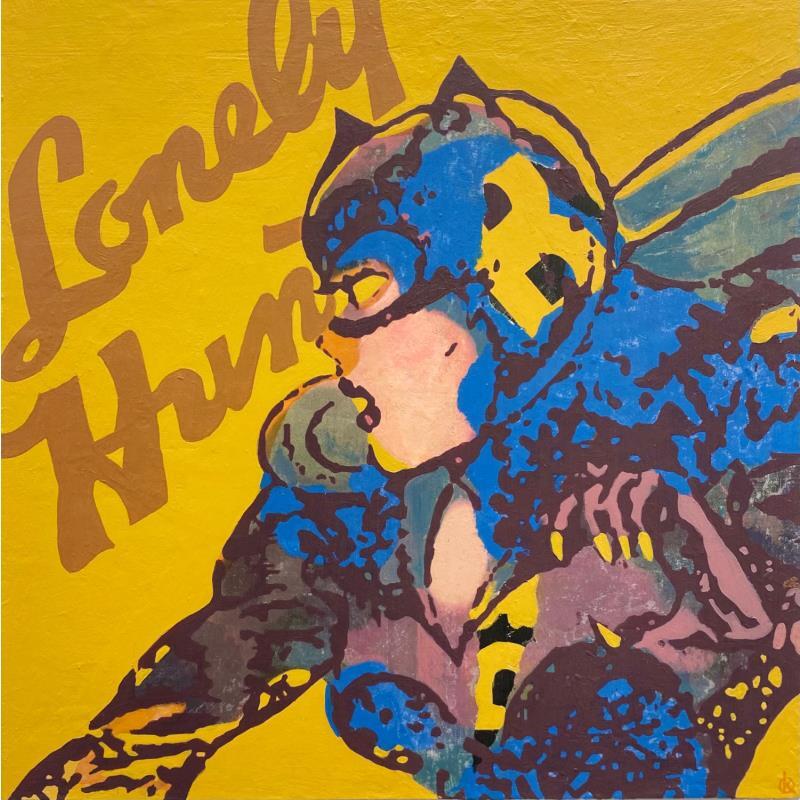 Painting LONELY HUNTER by Okuuchi Kano  | Painting Pop-art Acrylic, Cardboard Pop icons