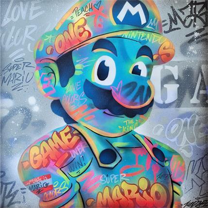 Peinture Mario par Kedarone | Tableau Street Art Graffiti, Mixte icones Pop