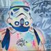 Painting Blue Strormtrooper by Kedarone | Painting Street art Graffiti Mixed Pop icons
