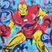 Gemälde Iron man von Kedarone | Gemälde Pop-Art Pop-Ikonen Graffiti Posca