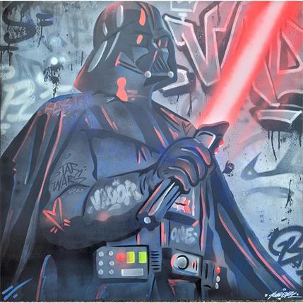 Peinture Dark Vador par Kedarone | Tableau Street Art Graffiti, Mixte icones Pop