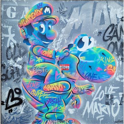 Peinture Mario et yoshi par Kedarone | Tableau Street Art Graffiti, Mixte icones Pop