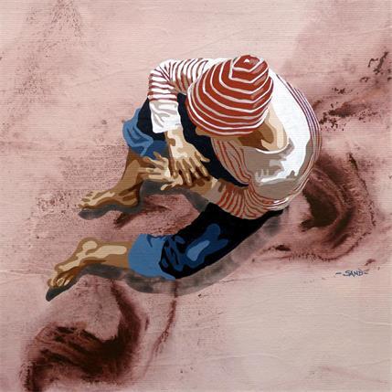 Painting marinière sur granite rose by Sand | Painting Figurative Acrylic Life style, Marine