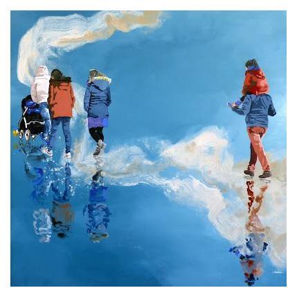 Painting reflet d'un dimanche by Sand | Painting Figurative Acrylic Life style, Marine