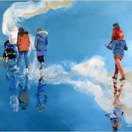 Painting reflet d'un dimanche by Sand | Painting Figurative Acrylic Life style, Marine