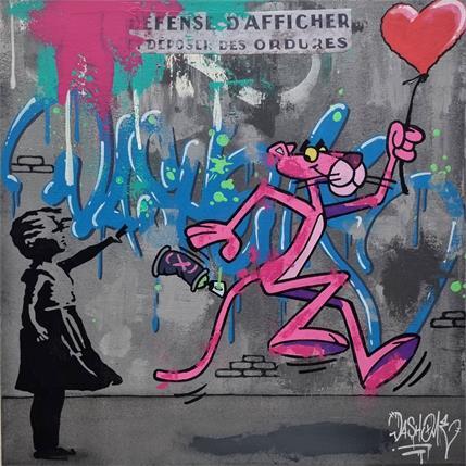 Peinture Love is not dead par Dashone | Tableau Street Art Graffiti, Mixte icones Pop, scènes de vie, Vues urbaines