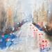 Painting Morning street 1 by Solveiga | Painting Figurative Acrylic Urban
