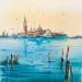 Peinture Venice sea par Volynskih Mariya  | Tableau Figuratif Paysages Marine Architecture Aquarelle