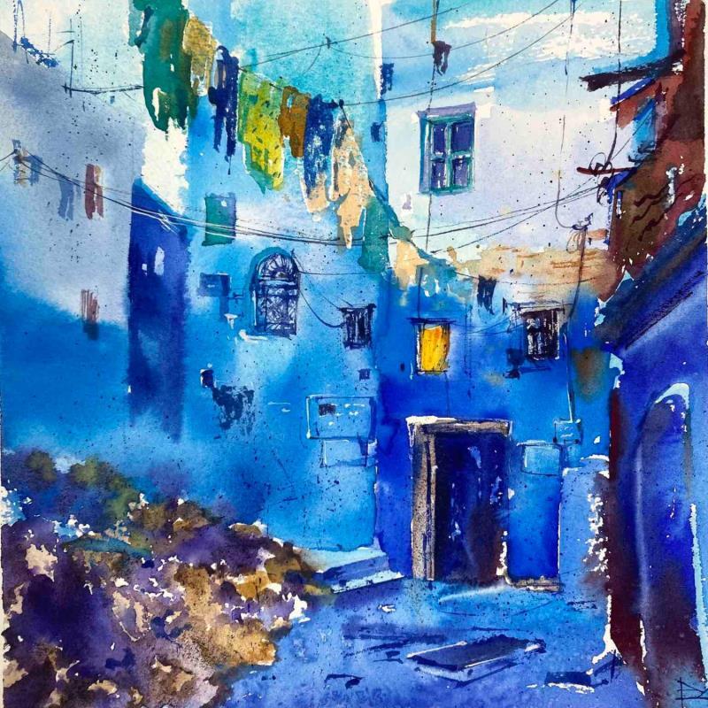 Painting Morocco by Volynskih Mariya  | Painting Figurative Landscapes Urban Architecture Watercolor