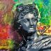 Gemälde 33 von Reyes | Gemälde Street art Pop-Ikonen Schwarz & Weiß Graffiti