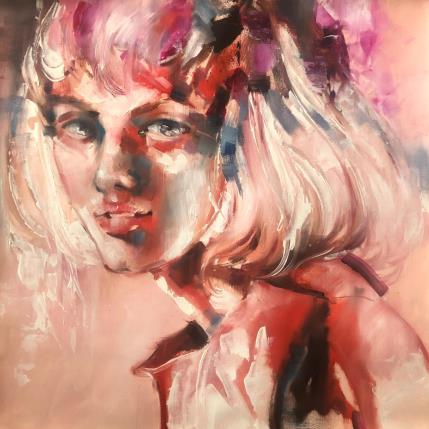 Painting Red by Abbondanzia Monica | Painting Figurative Acrylic, Oil Portrait