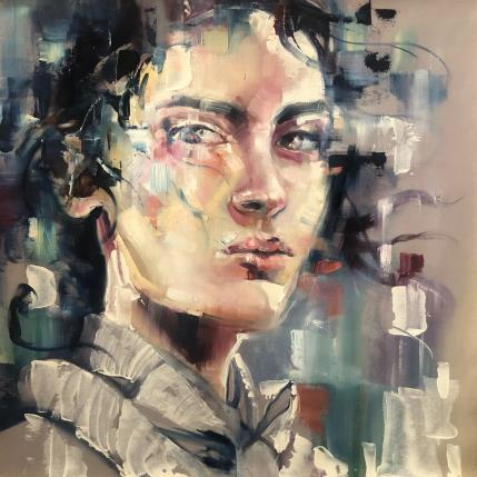 Painting Oltre by Abbondanzia Monica | Painting Figurative Acrylic, Oil Portrait
