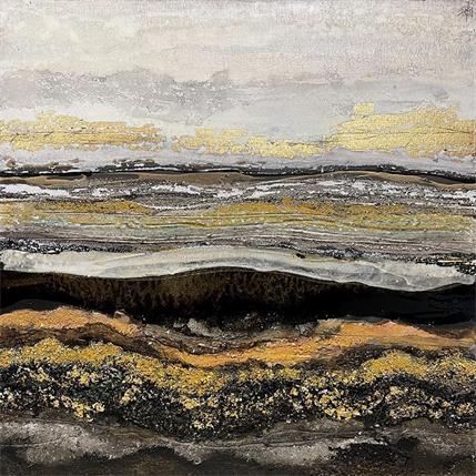 Painting Black lake C50-20 by Boiteux Etienne | Painting Abstract Acrylic Landscapes