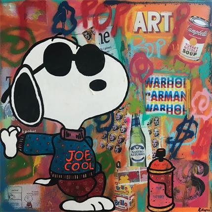 Peinture Snoopy Pop art par Kikayou | Tableau Pop Art Mixte icones Pop