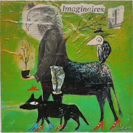 Peinture Imaginaires par Colin Sylvie | Tableau Art Singulier Mixte animaux