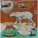 Painting Sauvetage by Colin Sylvie | Painting Raw art Animals Acrylic Gluing Pastel