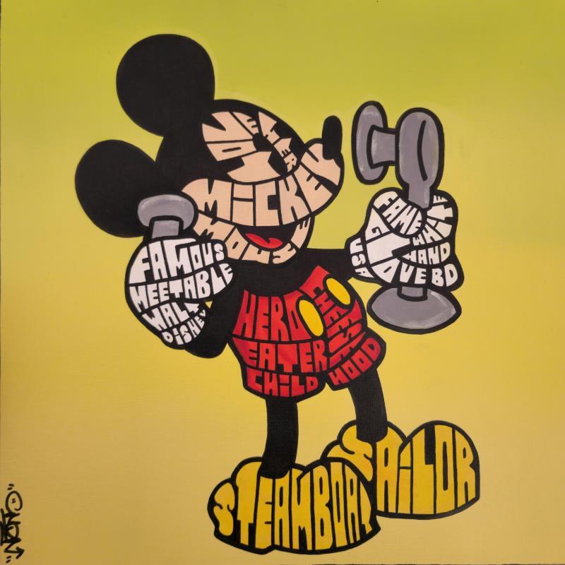 Painting ALLO ? MICKEY by Cmon | Painting Pop-art Pop icons