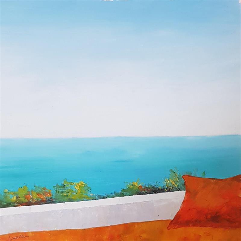 Painting Pause estivale by Bessé Laurelle | Painting Figurative Oil Landscapes, Marine