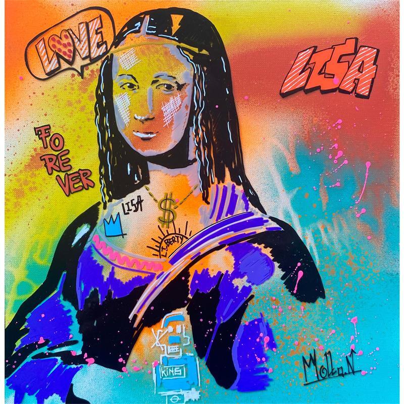 Painting Mona Lisa by Molla Nathalie  | Painting Pop-art Pop icons