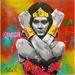 Painting Power Girl by Molla Nathalie  | Painting Pop-art Portrait Pop icons