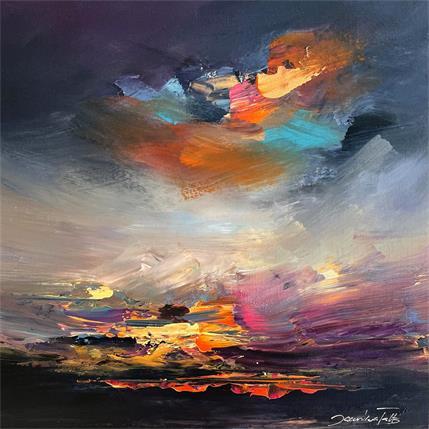 Painting Sunset Mosaic by Talts Jaanika | Painting Abstract Acrylic Landscapes, Marine