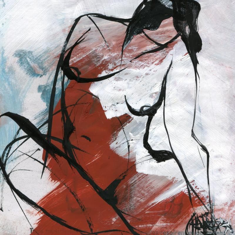Painting Agenda 2 by Chaperon Martine | Painting Figurative Nude Acrylic