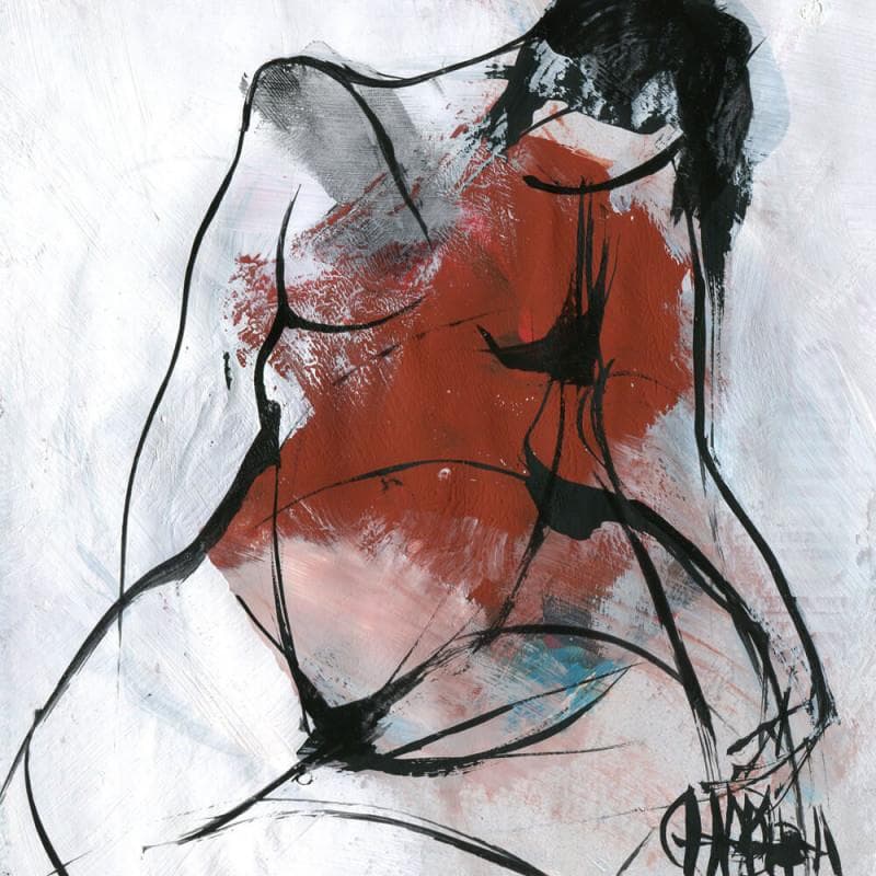 Painting Agenda 1 by Chaperon Martine | Painting Figurative Acrylic Nude
