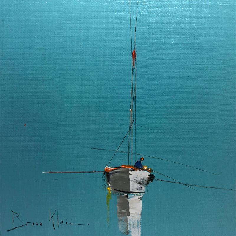 Painting Avec le silence de l'océan by Klein Bruno | Painting Figurative Oil Marine, Pop icons