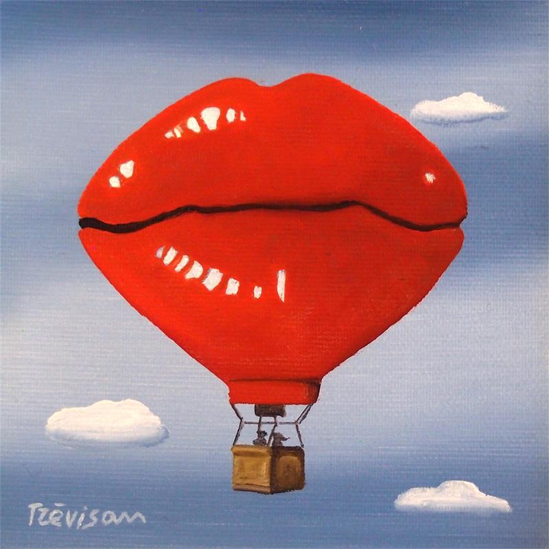 Painting Red mouth by Trevisan Carlo | Painting Surrealist Oil Pop icons Minimalist