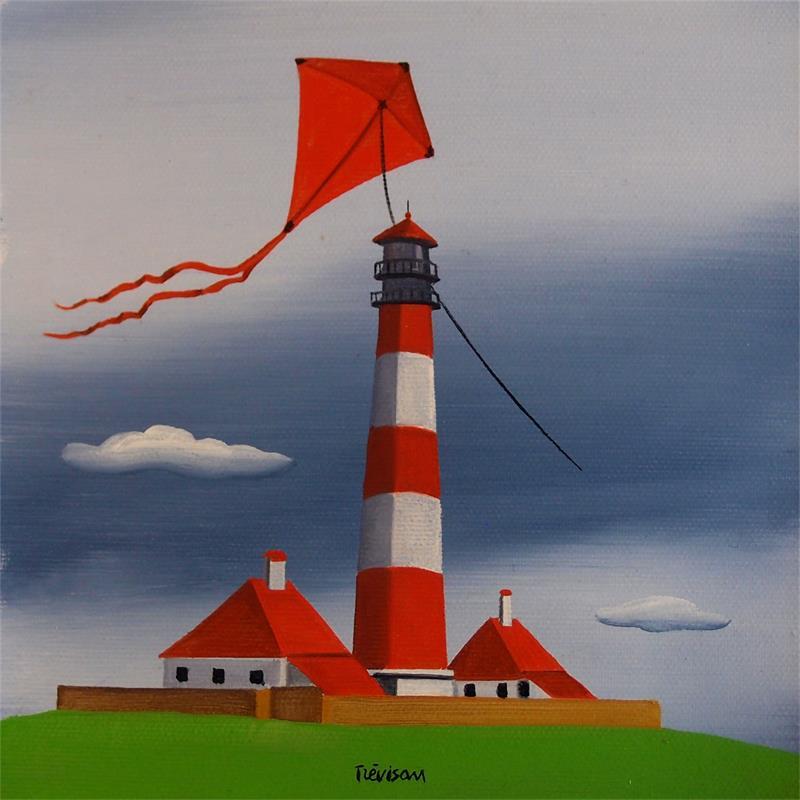 Gemälde The lighthouse von Trevisan Carlo | Gemälde Surrealismus Öl Marine, Pop-Ikonen