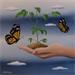 Gemälde I love Nature von Trevisan Carlo | Gemälde Surrealismus Minimalistisch Öl
