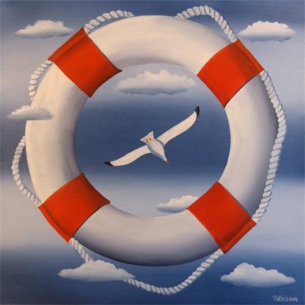 Painting Marine freedom by Trevisan Carlo | Painting Surrealist Oil Life style, Marine