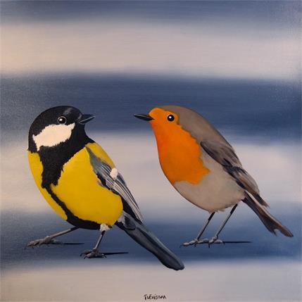 Painting Friends by Trevisan Carlo | Painting Surrealist Oil Animals