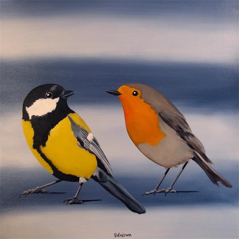Painting Friends by Trevisan Carlo | Painting Surrealism Animals Oil